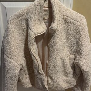 Cozy Cream Cropped Teddy Jacket